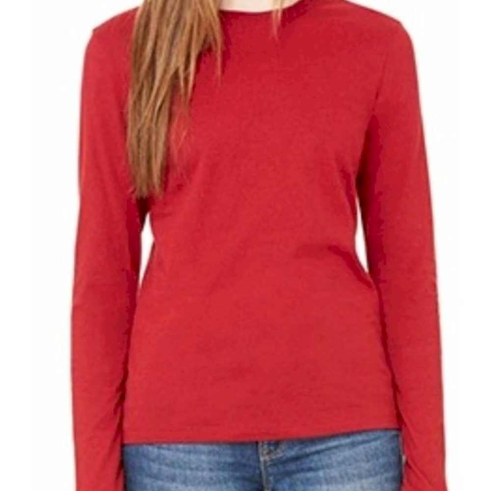 Red Bella Long Sleeve Tee Size Large NEW NWT